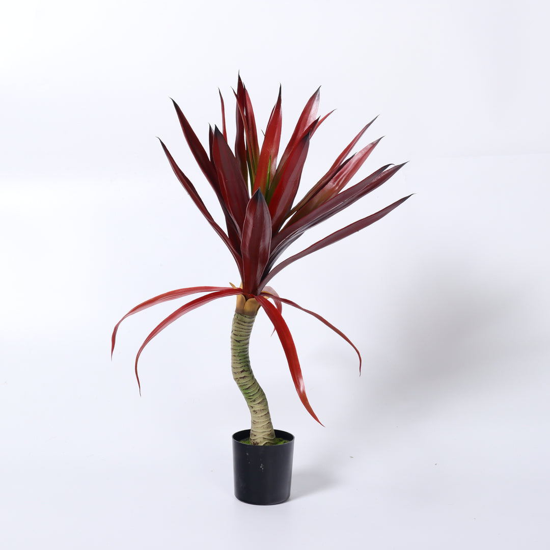 Artificial red yucca plant