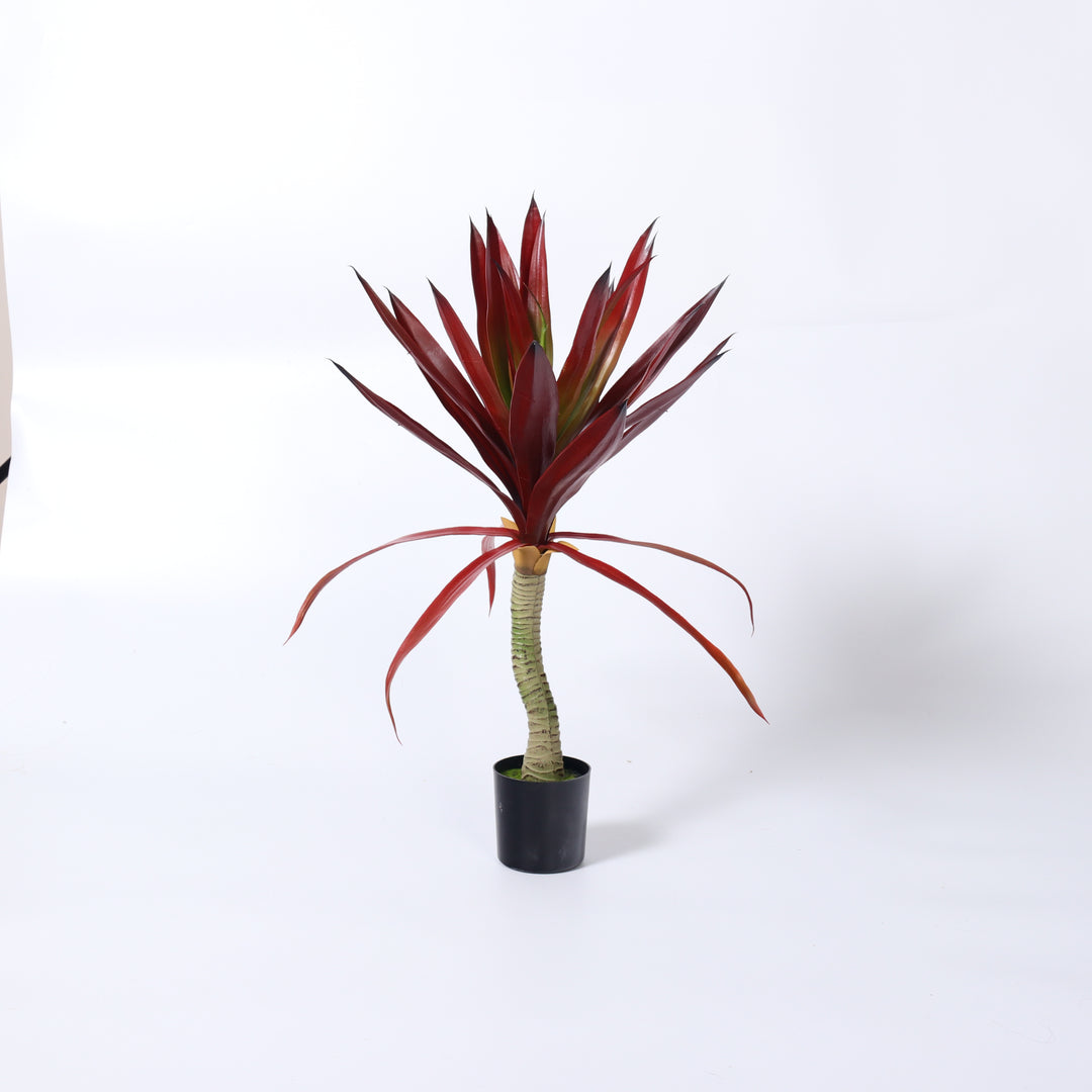 Artificial red yucca plant