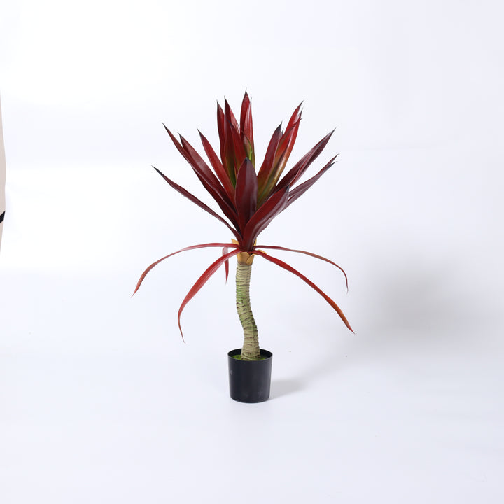Artificial red yucca plant