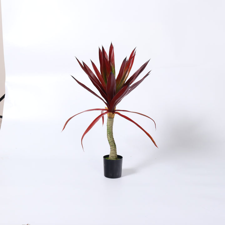 Artificial red yucca plant