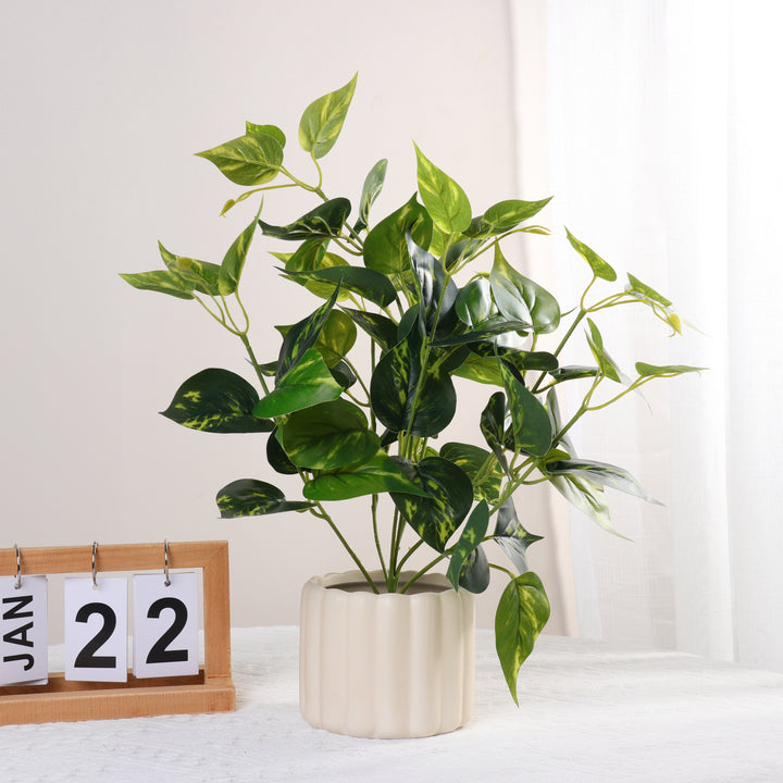 Artificial yellow pothos plant