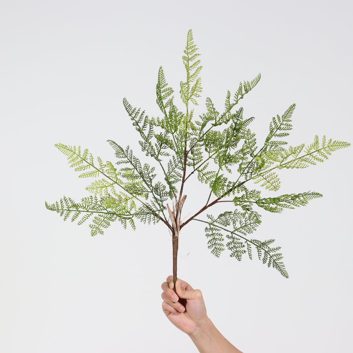Artificial decorative fern branch