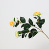 Artificial yellow camellia branch